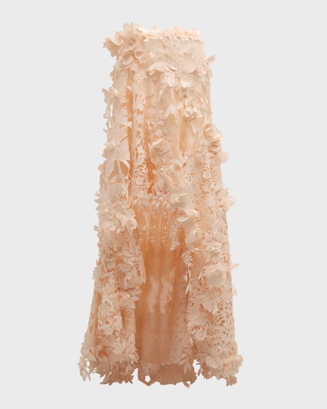 Natura Lasercut High-Low Skirt